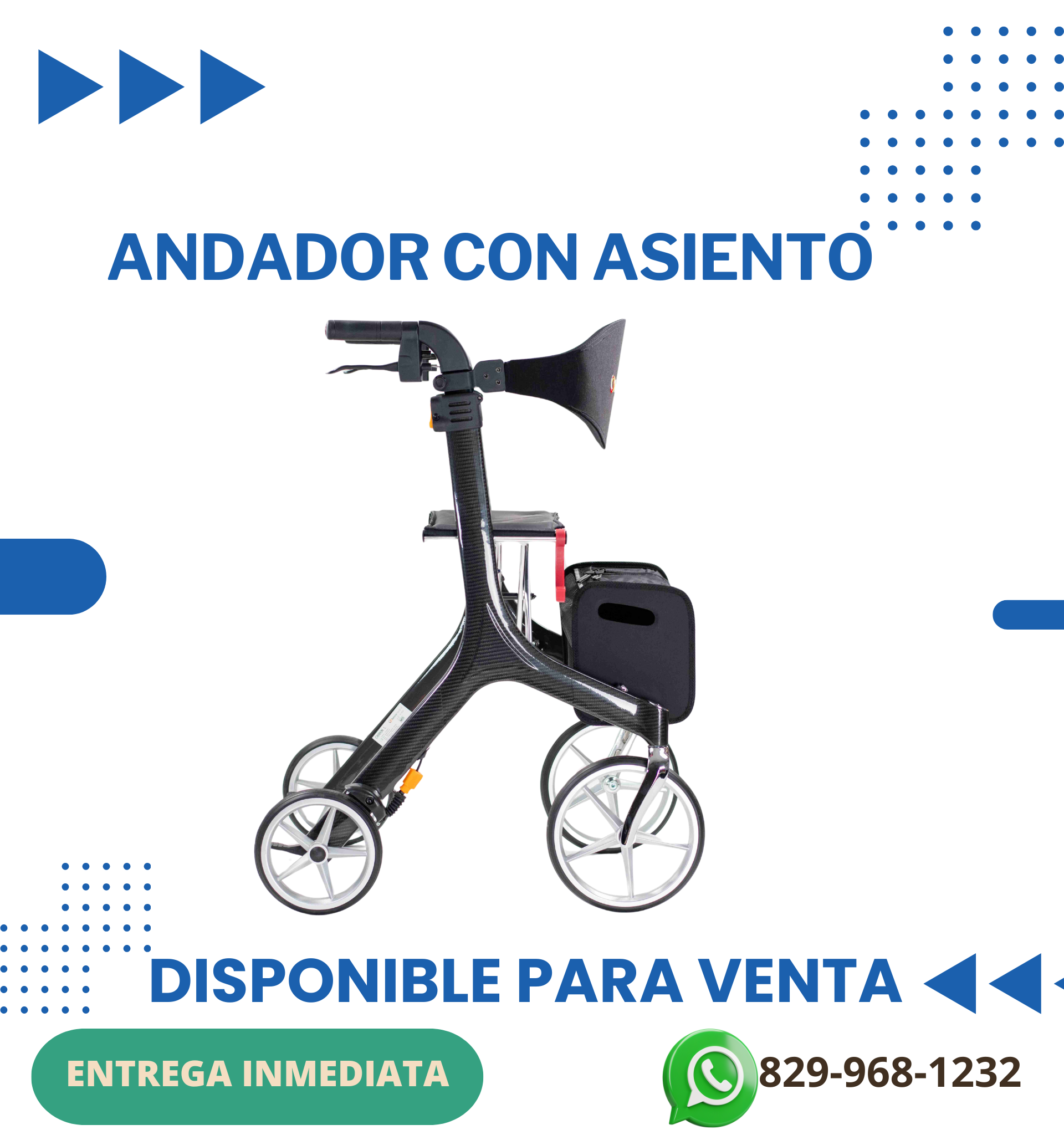ANDADOR DE CUATRO RUEDAS GRANDES