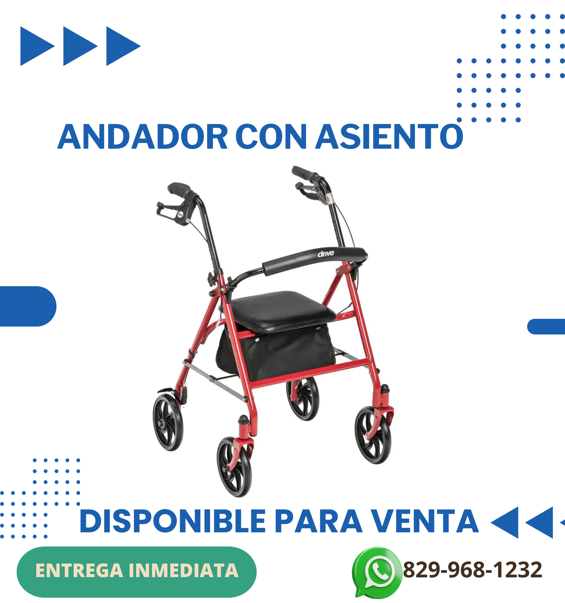 ANDADOR CON ASIENTO Y RUEDAS